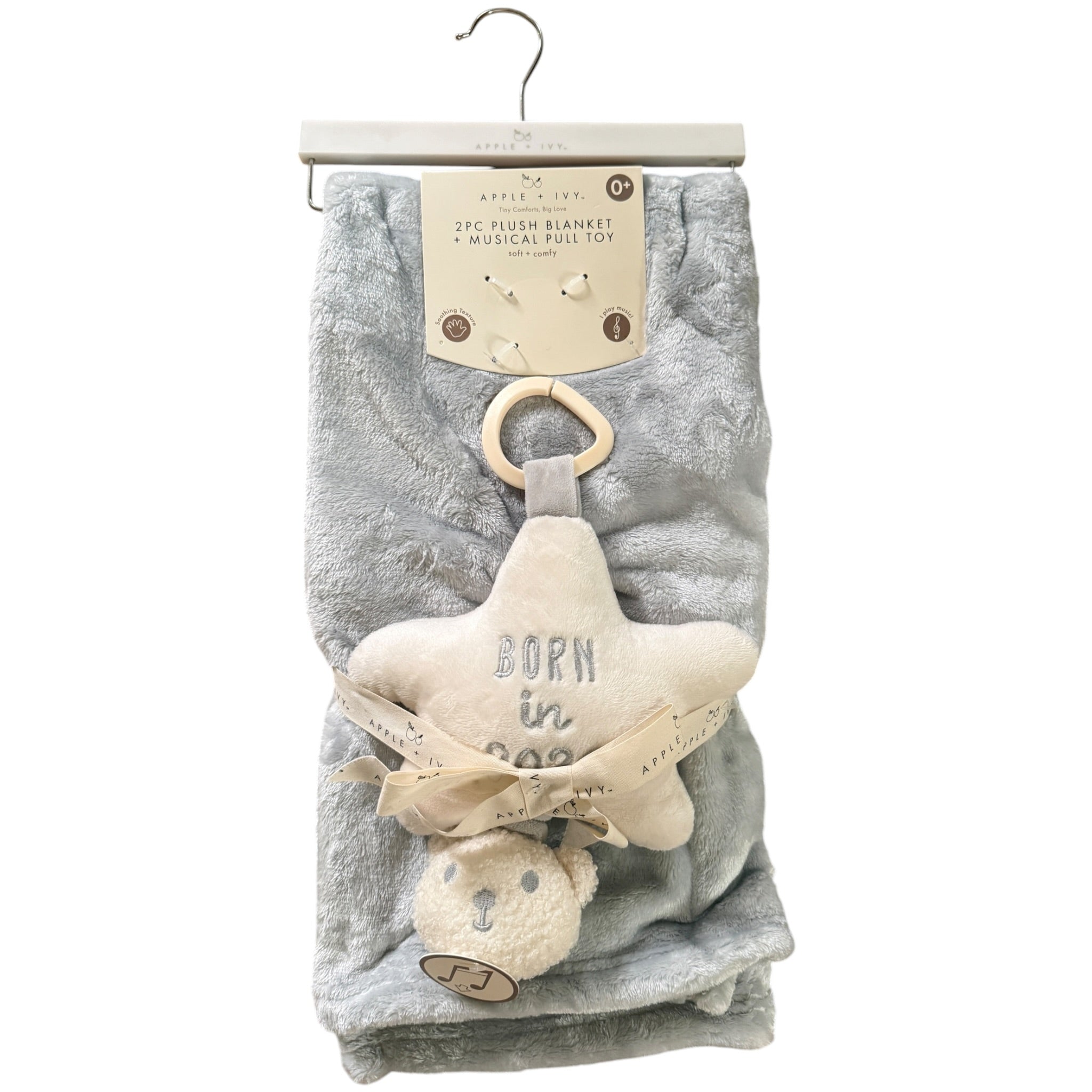 Apple + Ivy 2-piece Set: Blanket & Pull Toy