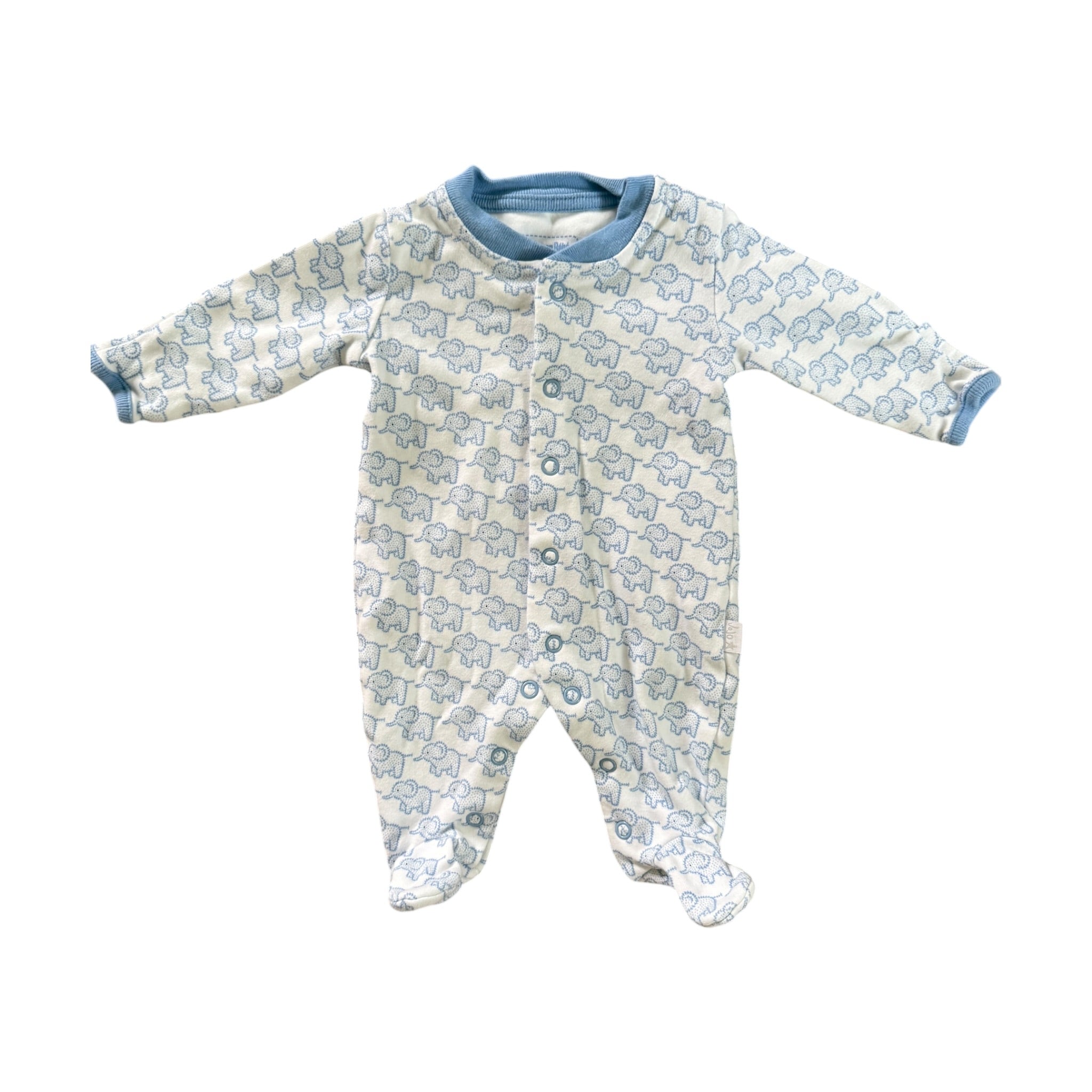 JoJo Maman Bebe Little Elephant Cotton Onesie