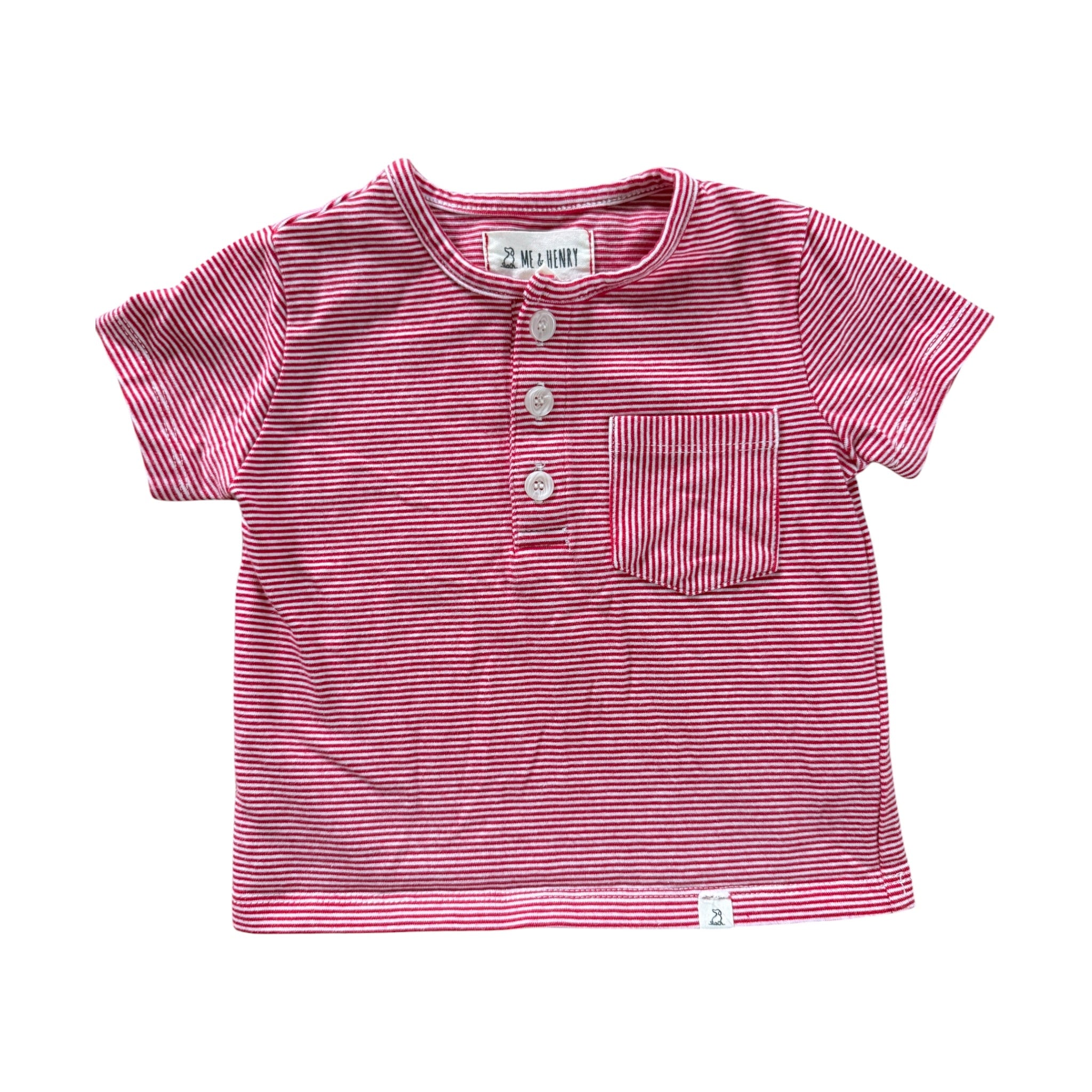 Me & Henry Henley Striped Tee