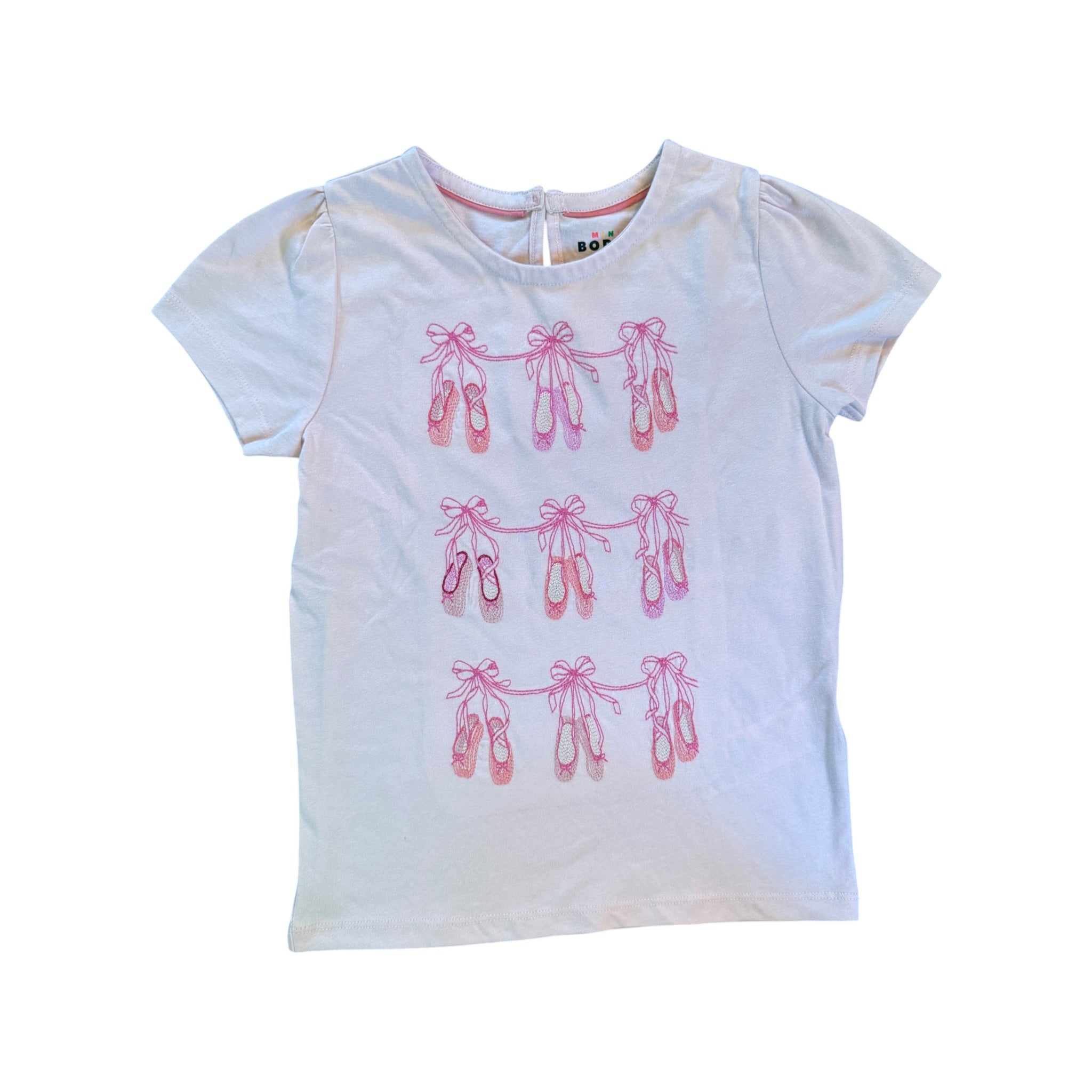 Mini Boden Ballet Puff Sleeve Tee