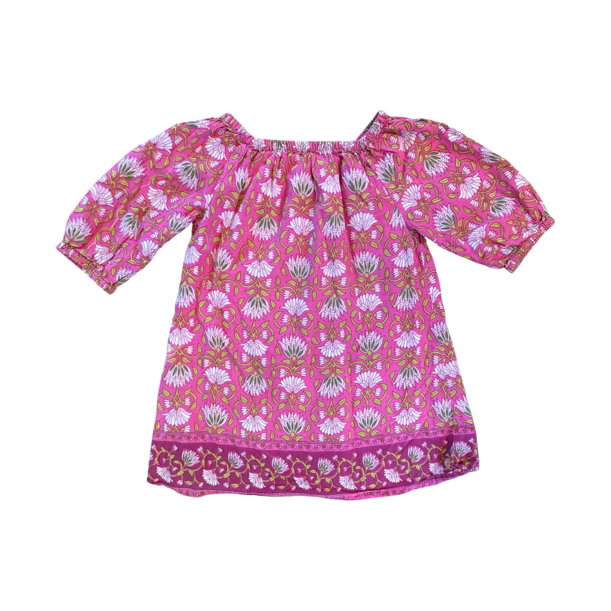 Pink Chicken Floral Dress