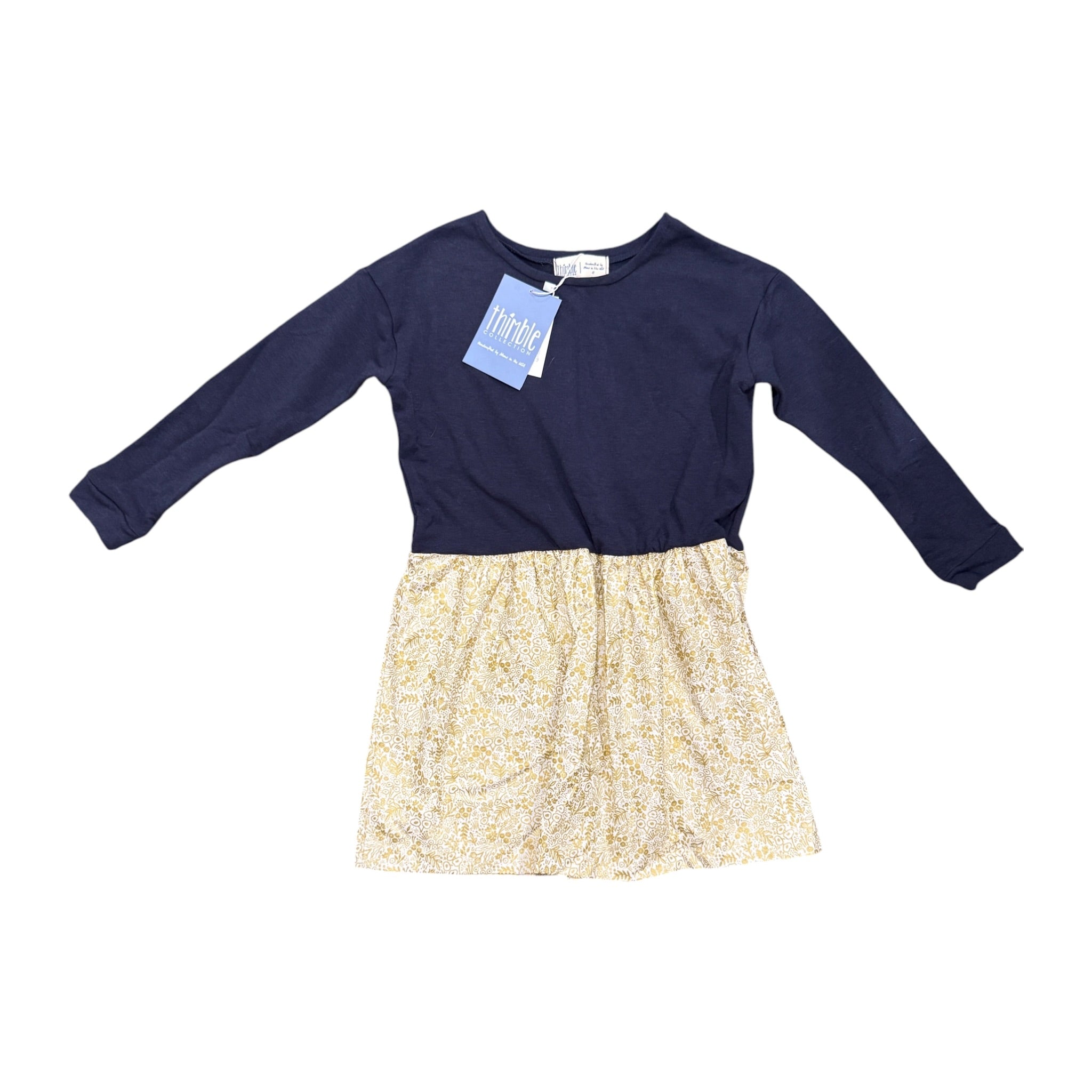 Thimble Collection Dress with Gold Skirt