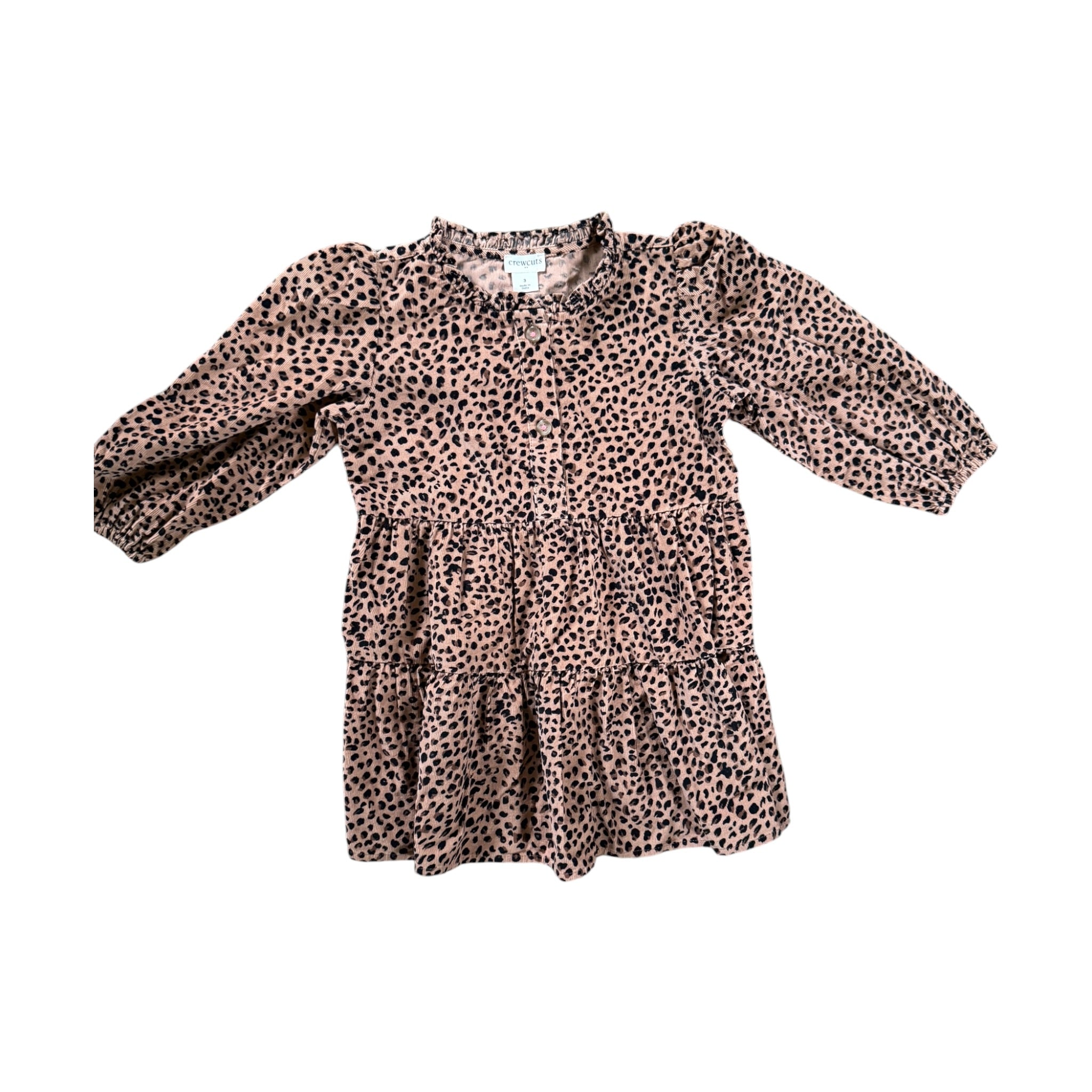 Crewcuts Leopard Corduroy Dress