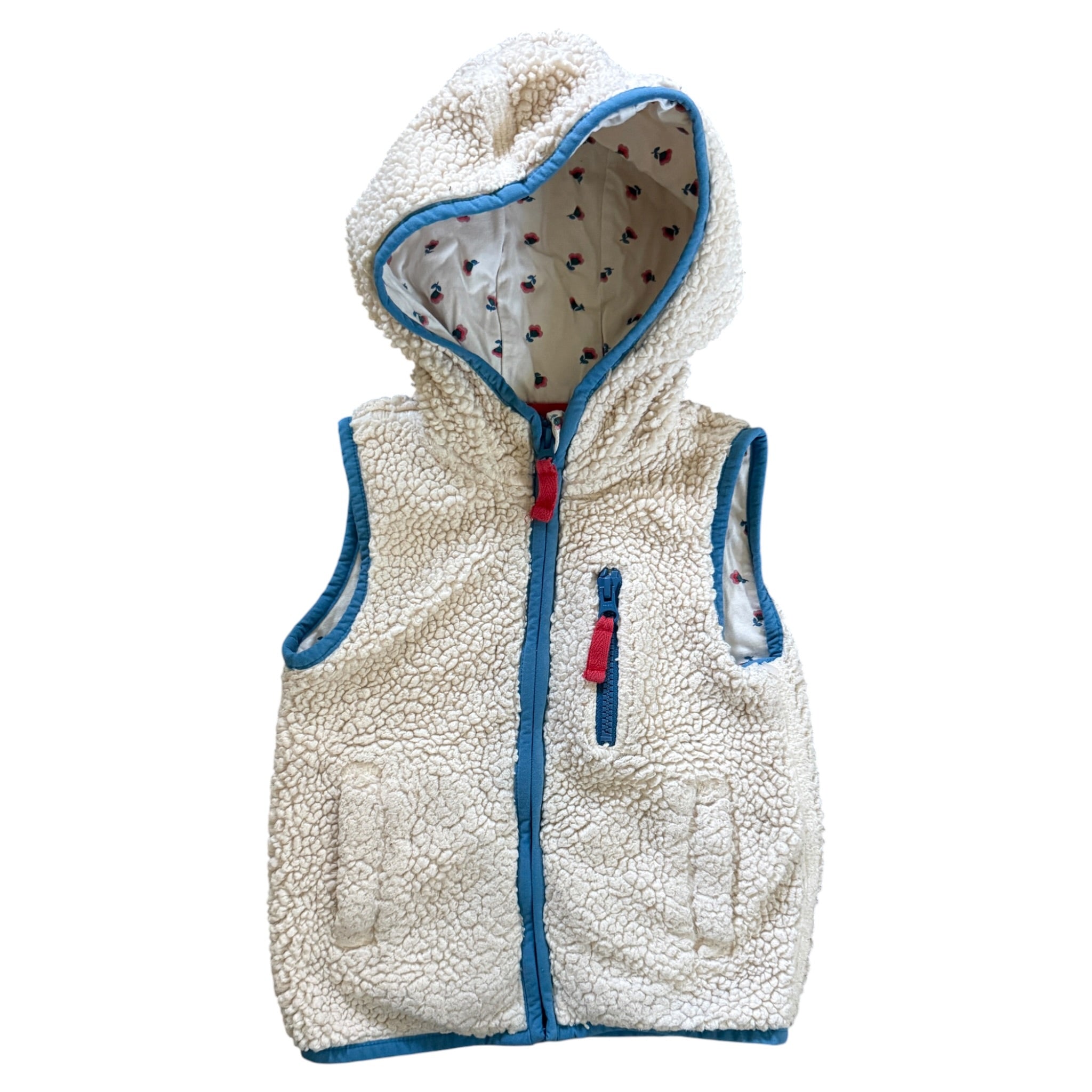 Mini Boden Sherpa Hooded Vest