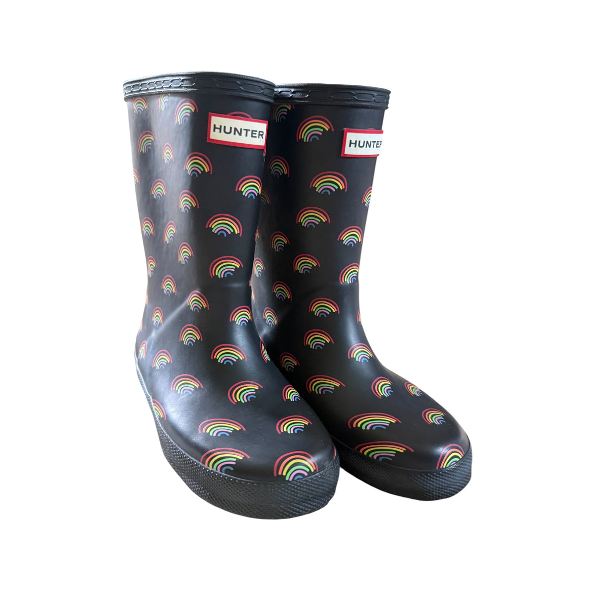 Hunter Classic Rainbow Print Wellies