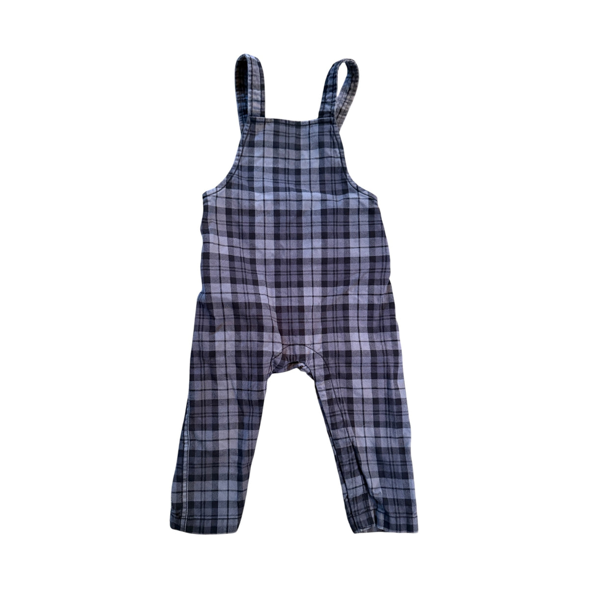 tea Gray Plaid Overalls