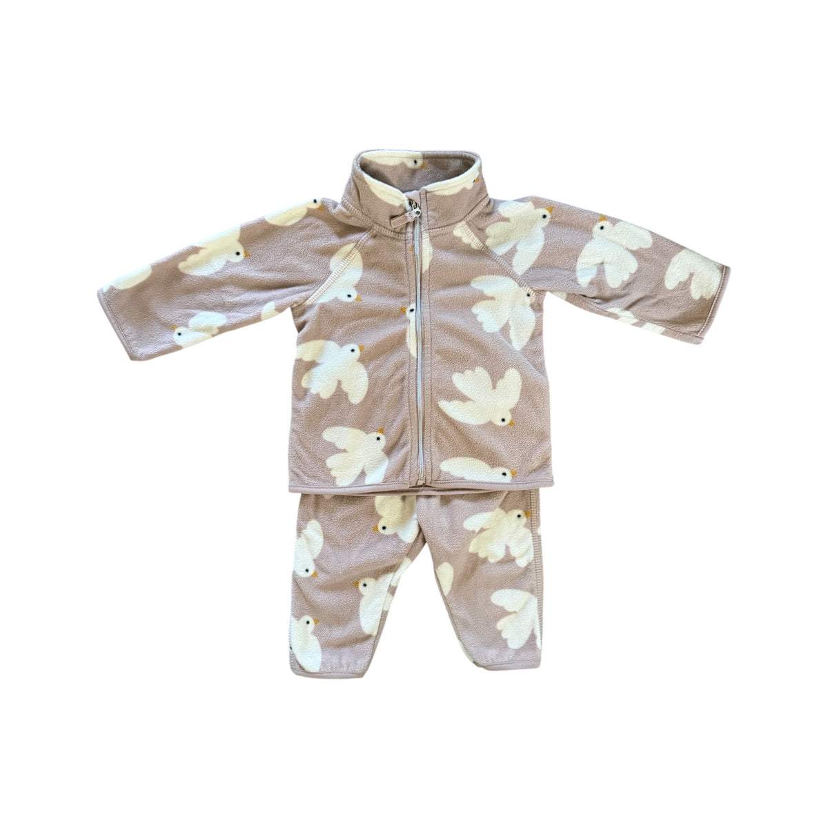 H&M Dove Print Fleece Set