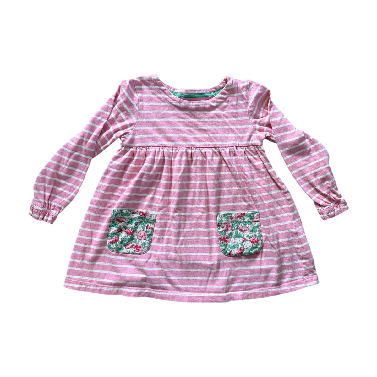 Mini Boden Pink Striped Dress