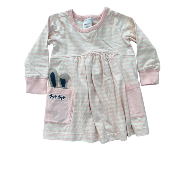 Hanna Andersson Striped Bunny Dress