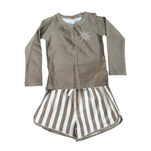 Rylee + Cru Rash Guard Olive Set