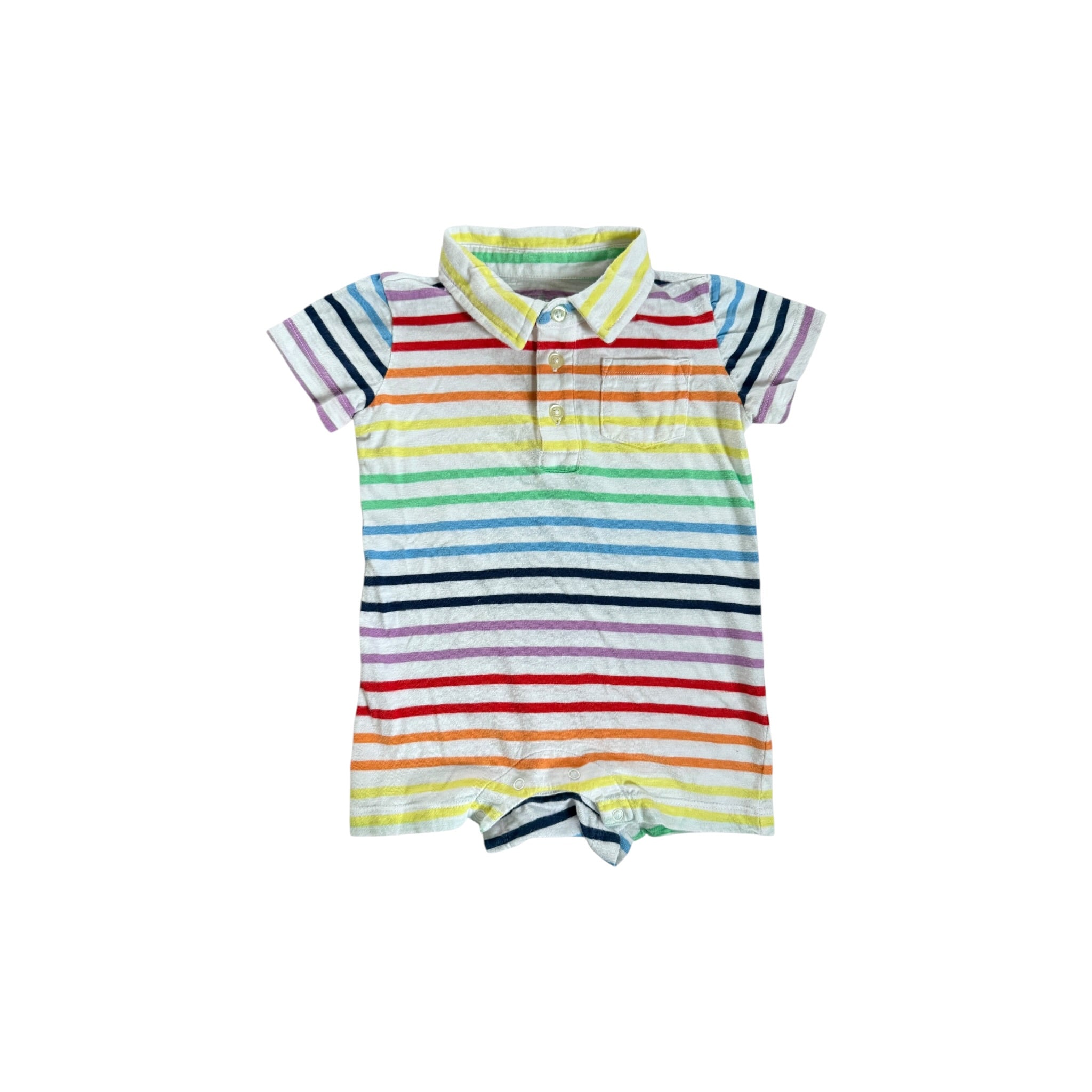 Primary Striped Romper