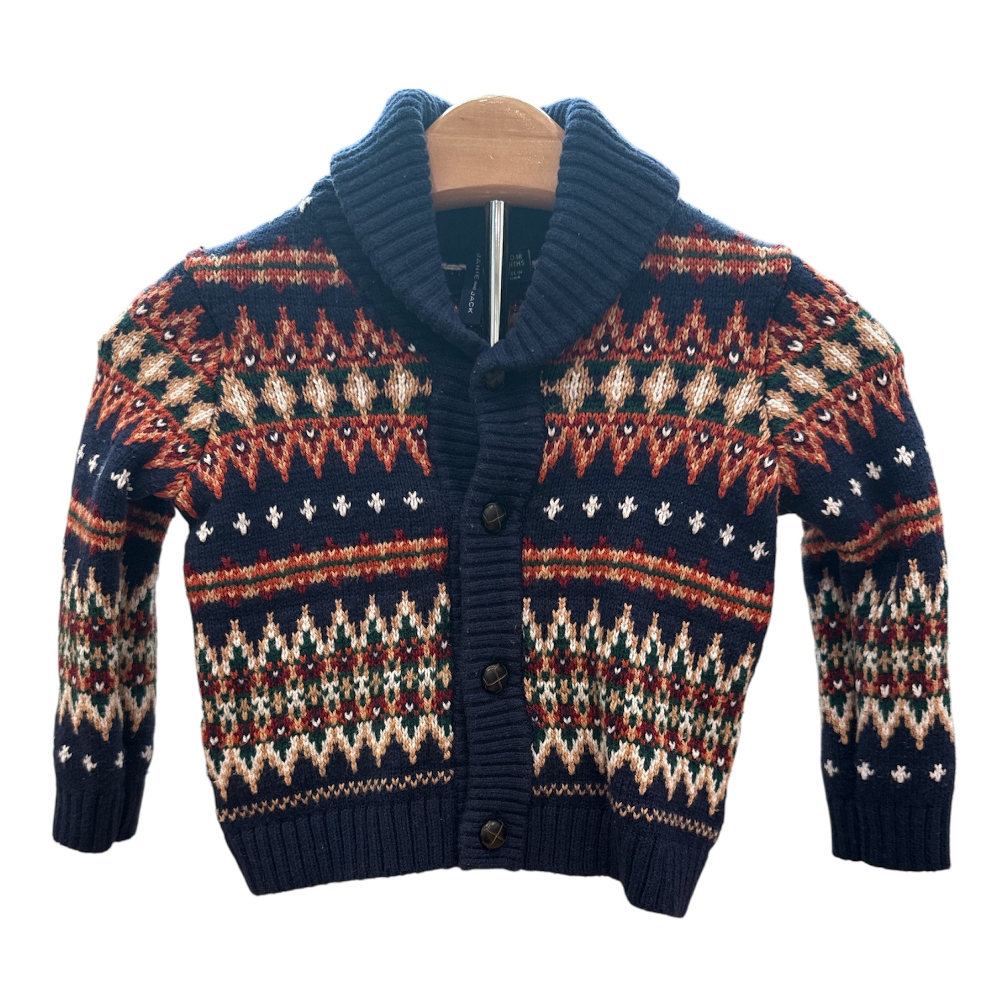 Janie & Jack Fair Isle Cardigan