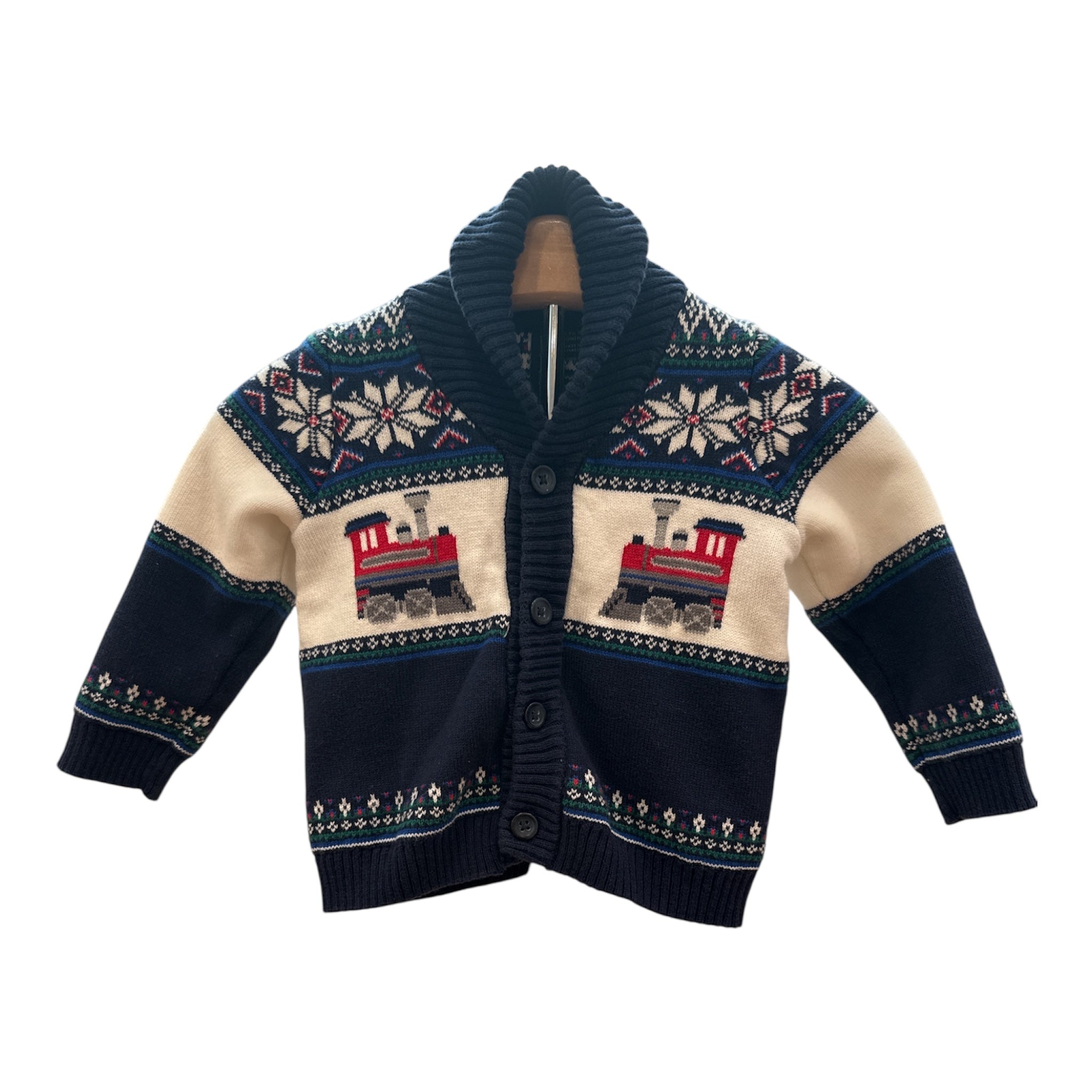 Janie & Jack Train Cardigan